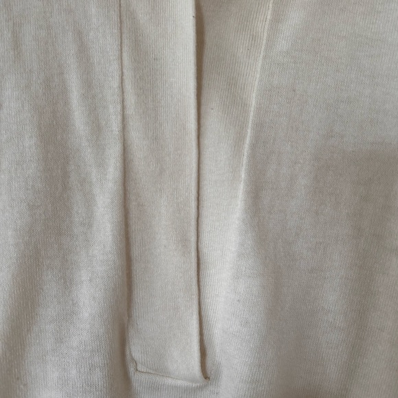 Good American Ivory Collared Henley Top - Picture 3 of 6